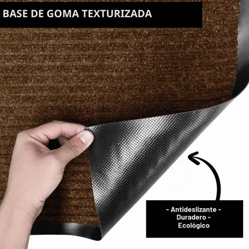 Vista 2 de UNIMAT Tapete de protección de tráfico, 3 x 5 pies, resistente e impermeable, resistente a las manchas y a la decoloración, parte trasera de goma