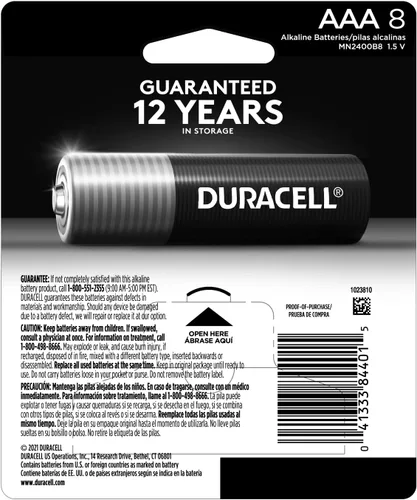 Vista 2 de Duracell Coppertop - Pilas AAA con ingredientes Power Boost, paquete de 8 unidades, pilas triple A con energía duradera, batería alcalina AAA