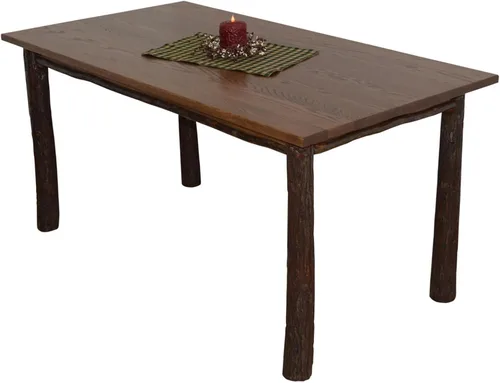 Vista 7 de 4' Hickory Farm Table, Natural Finish