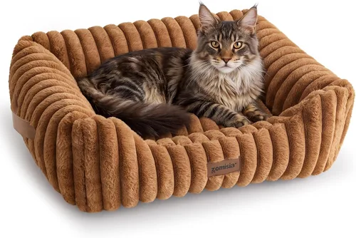 Vista 10 de ZOMISIA Cama para perros pequeños, cama para gatos de interior con funda