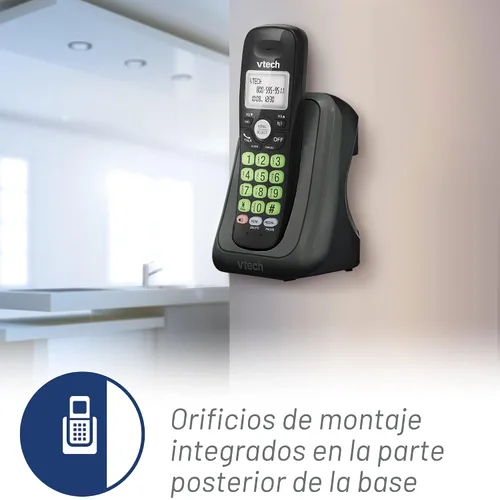 Vista 11 de VTech VG101-11 Teléfono inalámbrico con altavoz dúplex completo e identificación de llamada/llamada en espera (negro)