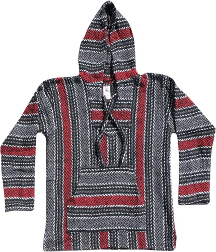 Vista 3 de Del Mex Sudadera con capucha mexicana de lujo Jerga Surf Poncho Droga
