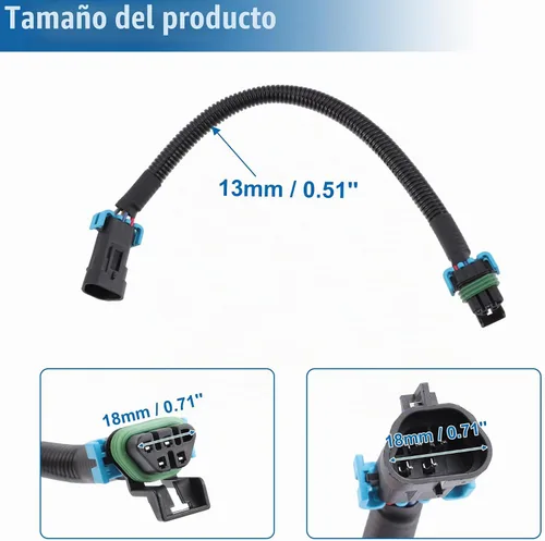 Vista 4 de X AUTOHAUX 2 piezas 38 cm de extensión de arnés de cabecera de sensor de oxígeno O2 para Chevrolet Camaro 2010-2013 para Chevrolet Corvette 2006-2013