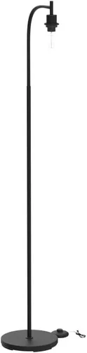 Vista 4 de BoostArea Lámpara de pie con pantalla de vidrio, lámpara de pie industrial moderna con interruptor de pie, brillante lámpara LED de 6 W para sala