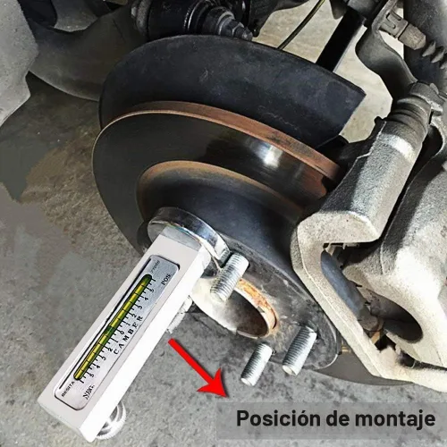 Vista 5 de Herramienta de calibre magnético ajustable, herramienta de alineación de camber, herramienta de alineación de rueda de puntal para reparación
