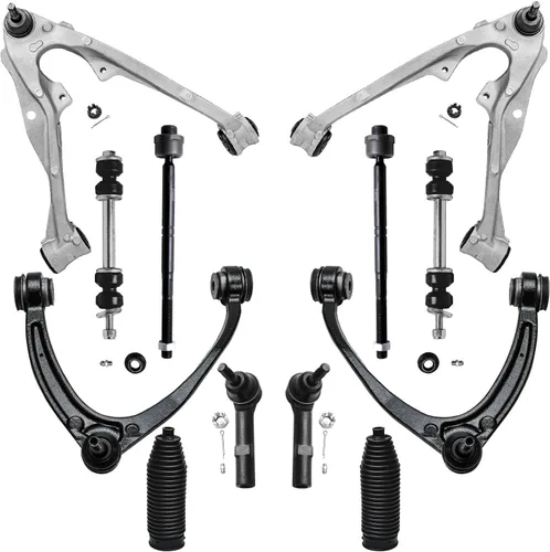 Vista 107 de Detroit Axle - Kit de extremo de 12 piezas para Ford Explorer Mercury Mountaineer 1998-2001 1999 2000, 2 brazos de control delanteros superiores