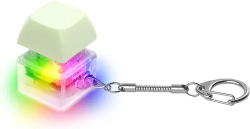 Vista 12 de Juguetes de fidget de teclado para adultos, clicker de teclado con luz LED, llavero de juguetes sensoriales divertidos de fidget para ansiedad