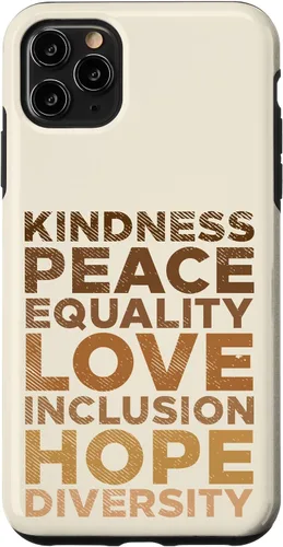Vista 13 de iPhone 16 Kindness Peace Equality Black African Pride Melanin BLM Gift Case