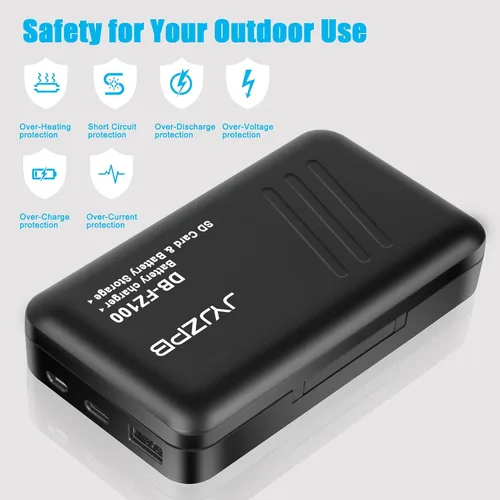 Vista 7 de Cargador de batería NP-FZ100 para Sony A7III con puerto USB y ranura