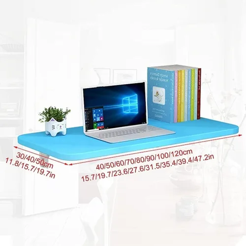 Vista 8 de Mesa plegable para lavandería, mesa de madera montada en la pared, soporte resistente, mesa de pared resistente, mesa plegable flotante, mesa