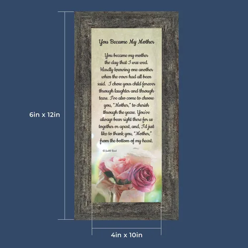 Vista 3 de Crossroads Home Décor Regalos para suegra - Regalos de nuera, You Became My Mother 7346BW