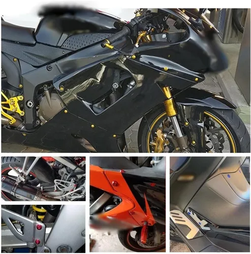 Vista 6 de Bodywork Kits Motorcycle Fairing Bolt Nuts Kit Body Fastener Screws for FZ6R MT01 MT03 MT25 MT125 FZ8 TDM 900 MT125 YZF R15 XT660 Parts