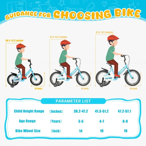 Vista 4 de Betterland Bicicleta plegable para niños, bicicleta para niños de 14/16/18 pulgadas con ruedas de entrenamiento y frenos de mano duales, bicicleta