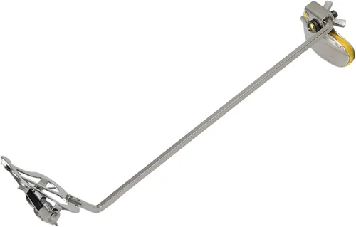 Vista 3 de Yibuy Saxofón Plata Marzo Lira Saxofón Soprano Clip Varilla recta longitud 8.268 in