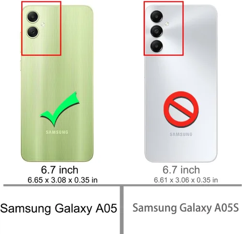 Vista 2 de Osophter Para Galaxy A05 Caso: con 2 unids Protector de pantalla Absorción de Golpes Flexible TPU Cubierta Protectora de Caucho para Samsung Galaxy