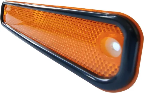 Vista 8 de Luces de señal de giro marcadoras laterales ámbar del guardabarros delantero del conductor y pasajero con moldura negra de repuesto para camioneta
