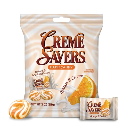 Vista 3 de Creme Savers - Caramelo de fresas y crema, el sabor de fresas frescas remolinadas en rica crema, los clásicos originales Creme Savers traídos a ti