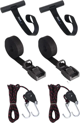Vista 10 de Bucles rápidos para capó, correas de anclaje de amarre para kayak de mente y acción, accesorios de transporte Canon para capó y maletero