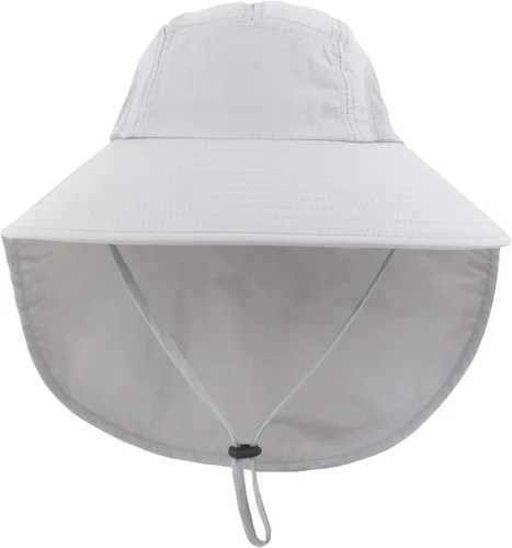 Vista 2 de Muryobao Kids Girls Boys Summer Sun Hat UV Protection UPF50+ Hats Mesh Bucket Cap for Beach Fishing with Neck Flap