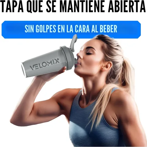 Vista 7 de VELOMIX -Paquete de 4 botellas mezcladoras de proteínas de 28 onzas para mezclas de proteínas - 4 batidores de alambre Vasos agitadores a prueba