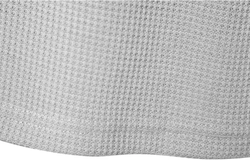 Vista 5 de LOCALMODE Camisetas casuales de manga larga con cuello redondo para hombre de Waffle Henley