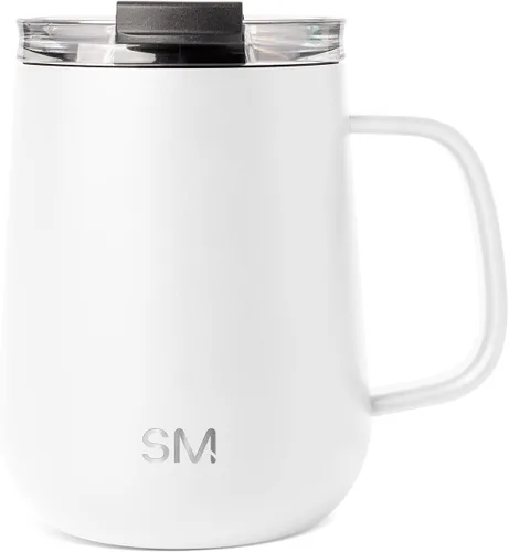 Vista 7 de Simple Modern - Taza Voyager Signature Vaso de viaje para café con tapa de 360° y asa Vaso de café helado con revestimiento de cerámica, acero