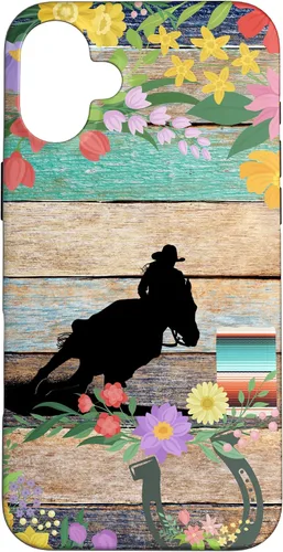 Vista 23 de Cute Serape Spring Flower Rodeo Western Horse Barrel Racing Case for iPhone 17