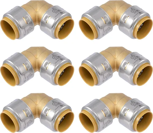 Vista 9 de SharkBite Max 1 x 1 pulgadas PTC Codo de 90 Grados, Accesorio de Plomería de Latón de Conexión a Presión, UR260A