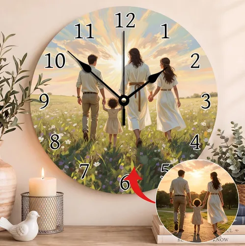 Vista 167 de Reloj con versículo bíblico con citas de Jesús, relojes de 0929Regalos Cristianos (2)