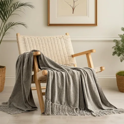 Vista 29 de EverGrace - Manta de punto de felpilla para sofá, 50 x 60 pulgadas, color beige
