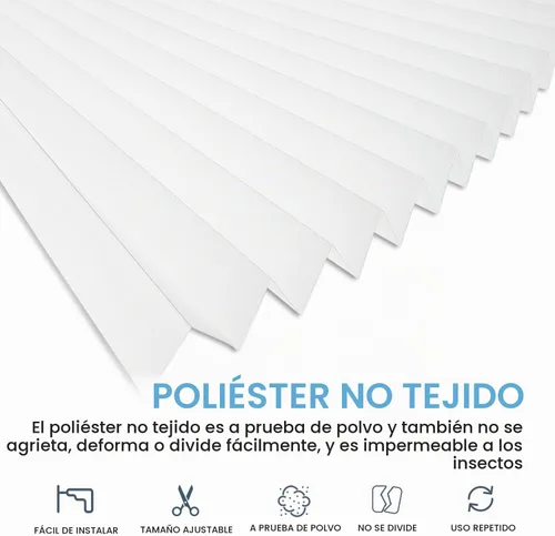 Vista 5 de Persianas plisadas con filtro de luz para ventana de arco semicírculo, 2 unidades, sombra del 60%-70%, fáciles de cortar e instalar, 72" x 36