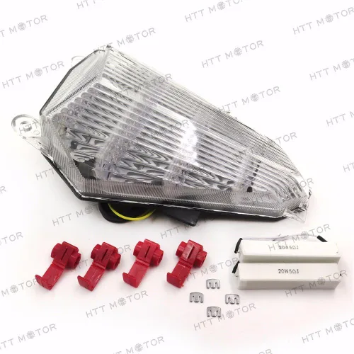 Vista 2 de MT046 - Luz trasera transparente compatible con Yzf R6 Yzf-R6 2006 2007 2008 2009 2010 2011 2012 2013