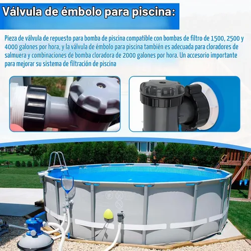 Vista 3 de Válvula de émbolo ChangTa para piscinas Intex, compatible con 38