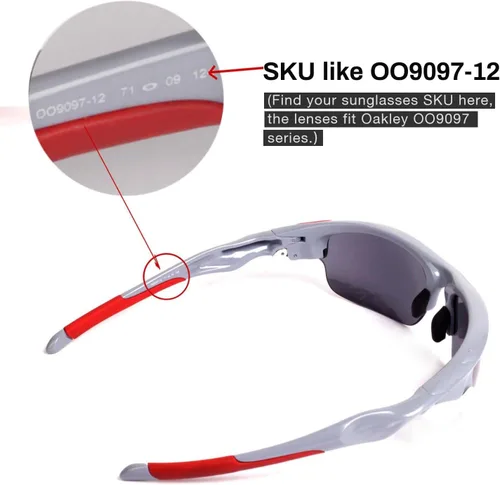 Vista 4 de Walleva Lentes de repuesto y kit de goma para lentes de sol Oakley Fast Jacket - Múltiples opciones