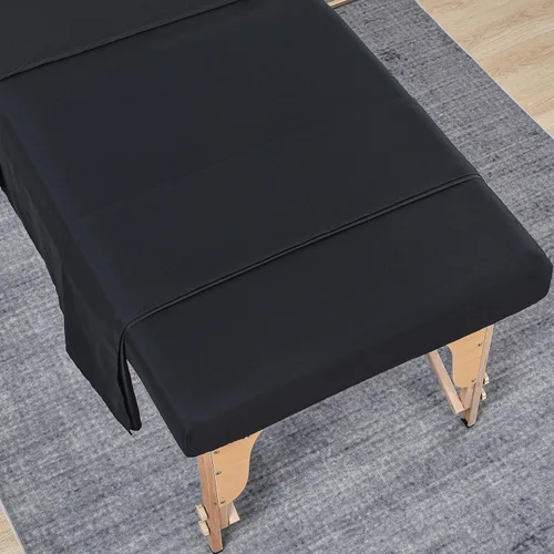 Vista 2 de MRJ Juego de sábanas de masaje de microfibra suave de 3 piezas, para mesas de masaje, incluye sábana encimera de masaje, sábana bajera ajustable