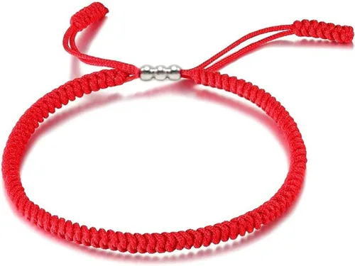 Vista 8 de LAMIBEE Pulsera Roja de la Suerte, Pulsera Roja para Protección, Hilo de Cuerda Trenzada a Mano Roja, Pulsera de Surfista, Pulsera de Muñeca