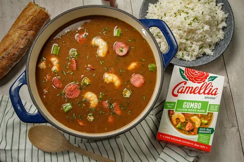 Vista 4 de Camellia Brand Base Gumbo Cajun Roux, sabor auténtico de Luisiana (paquete de 4)