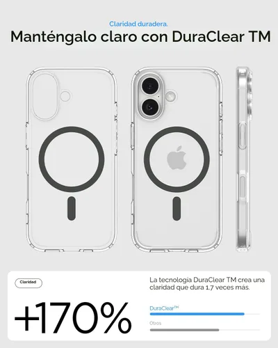 Vista 4 de Spigen Funda para iPhone 17, Ultra Hybrid MagFit [Control de cámara cubierta de TPU] [Anti-amarilleo] [Compatible con Magsafe] - Grafito