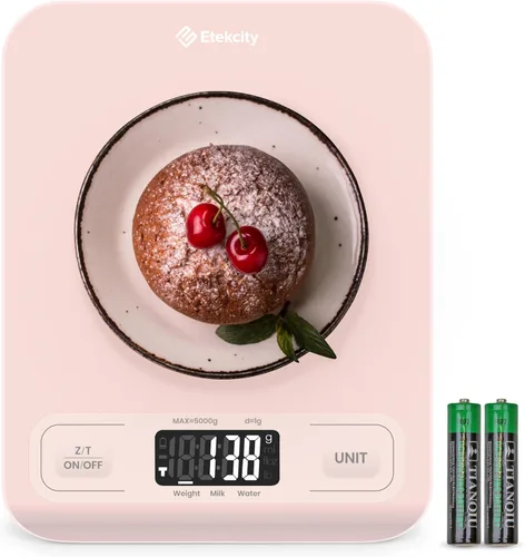 Vista 13 de Etekcity - Báscula de cocina digital de 22 lb, pesa gramos y onzas - Herramienta recargable e impermeable para pérdida de peso, cocina, repostería