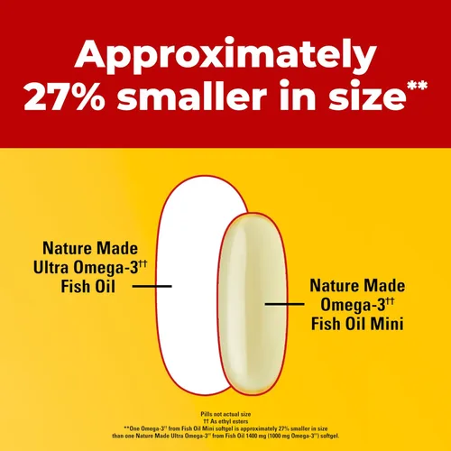 Vista 4 de Nature Made Burp Less Fish Oil Omega 3, 1400 mg Minis, 60 Softgels