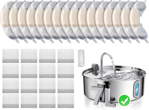 Vista 14 de Fuente de Agua de Acero Inoxidable para Perros y Gatos con Cuenco y Filtros de Reemplazo, Ideal para Perros Grandes, Gatos y Hogares con Múltiples