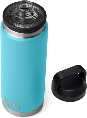 Vista 22 de YETI Rambler - Botella de acero inoxidable, hermética, con aislamiento al vacío y tapa chug, 26 onzas, color amarillo alpino Alpine Amarillo