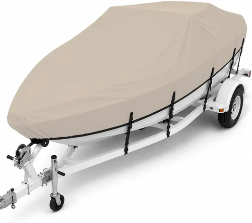 Vista 10 de Cubierta Seamander para lancha, resistente e impermeable para casco en V, de tres cascos, para pesca, esquí, estilo profesional para poca Verde
