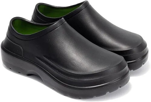 Vista 2 de Zapatos de chef para hombre, antideslizantes, impermeables, zapatos de trabajo para hombre, zuecos de enfermería, zapatos de enfermería