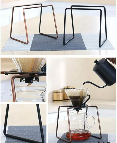 Vista 4 de Cabilock Soporte para filtro de café, soporte para gotero, accesorio reutilizable para gotero de café
