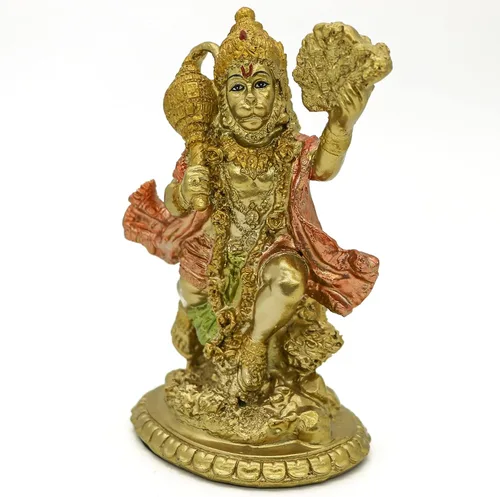 Vista 8 de alikiki Estatua de Hanuman volador de Dios hindú – Ídolo indio Hanuman Murti Pooja Escultura India Señor Estatuilla de Señor de la India Templo