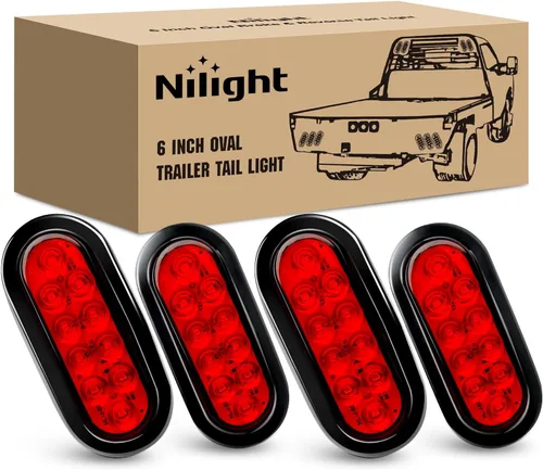 Vista 9 de Nilight juego de 2 luces de señalización de giro LED de 16 luces ámbar, carcasa de aluminio de 4.4 pulgadas, luces indicadoras de señalización