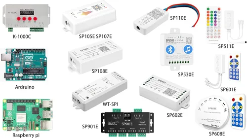 Vista 4 de WS2811 Pixeles Digital direccionable Luces LED en tira, impermeables, RGB a todo color, 12 mm, DC 5V (DC5V 50 piezas)