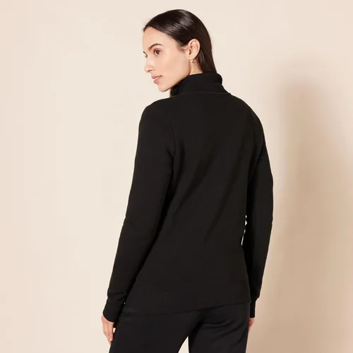 Vista 3 de Tienda Essentials - Sudadera ligera de manga larga de rizo francés con zíper para mujer