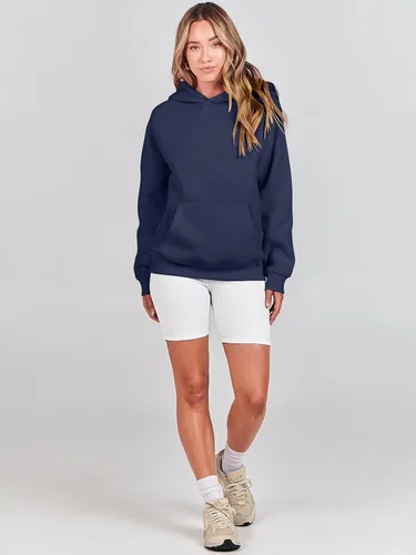 Vista 130 de ANRABESS - Sudaderas con capucha para mujer, sobre talla, de vellón de manga larga, modelo de 2024, para otoño